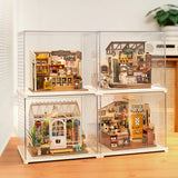 Build & Create Studio™ Miniature Dollhouse Display Case – Dustproof and Easy-to-Assemble Home Décor