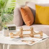 Build & Create Studio™ 3D Wooden Tower Bridge Puzzle – DIY Light-Up Model for Kids and Adults