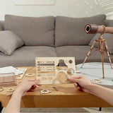 Build & Create Studio™ 3D Wooden Monocular Telescope – DIY Assembly Kit for All Ages