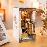 Build & Create Studio™ DIY Japanese Sakura Densya Book Nook – Miniature Wooden House with Furniture